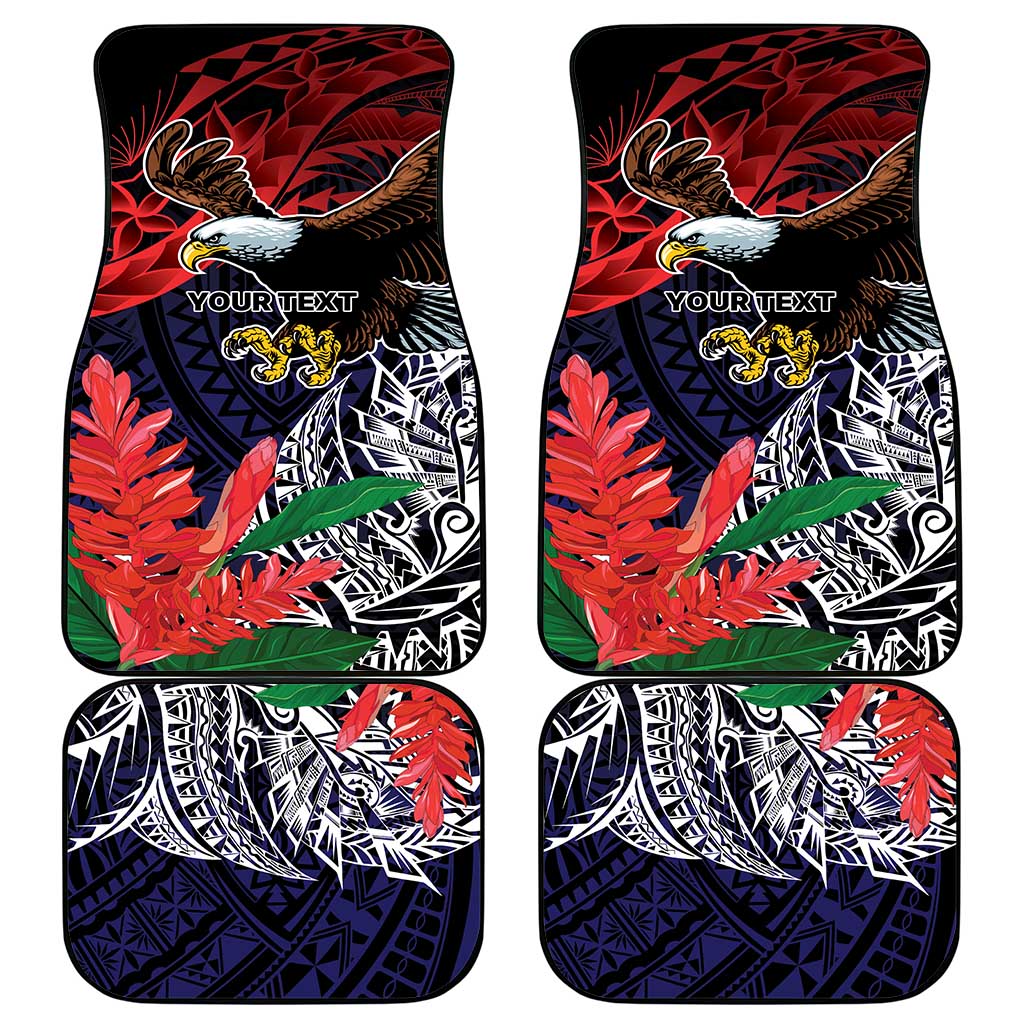 American Samoa Bald Eagle Personalized Car Mats Samoa Muamua Le Atua