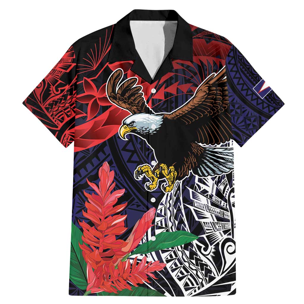 American Samoa Bald Eagle Personalized Family Matching Mermaid Dress and Hawaiian Shirt Samoa Muamua Le Atua