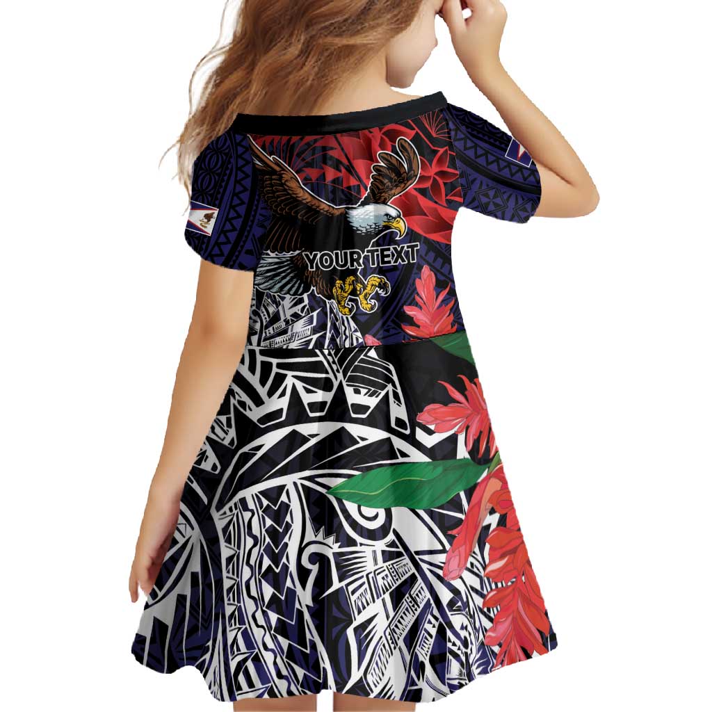 American Samoa Bald Eagle Personalized Family Matching Off Shoulder Maxi Dress and Hawaiian Shirt Samoa Muamua Le Atua