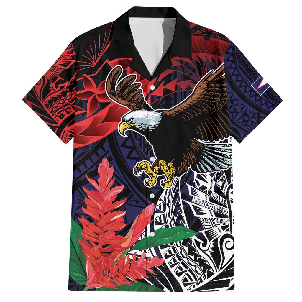 American Samoa Bald Eagle Personalized Family Matching Summer Maxi Dress and Hawaiian Shirt Samoa Muamua Le Atua