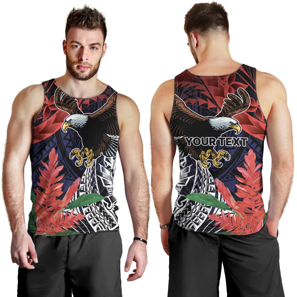 American Samoa Bald Eagle Personalized Men Tank Top Samoa Muamua Le Atua