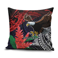 American Samoa Bald Eagle Personalized Pillow Cover Samoa Muamua Le Atua - Polynesian Pride
