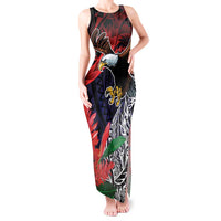 American Samoa Bald Eagle Personalized Tank Maxi Dress Samoa Muamua Le Atua