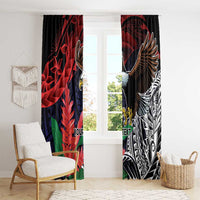 American Samoa Bald Eagle Personalized Window Curtain Samoa Muamua Le Atua