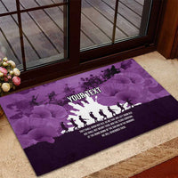 Anzac Day Gallipoli Personalised Rubber Doormat Purple Poppy Flowers LT9 - Polynesian Pride