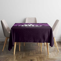 Anzac Day Gallipoli Personalised Tablecloth Purple Poppy Flowers
