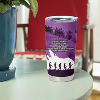 Anzac Day Gallipoli Personalised Tumbler Cup Purple Poppy Flowers