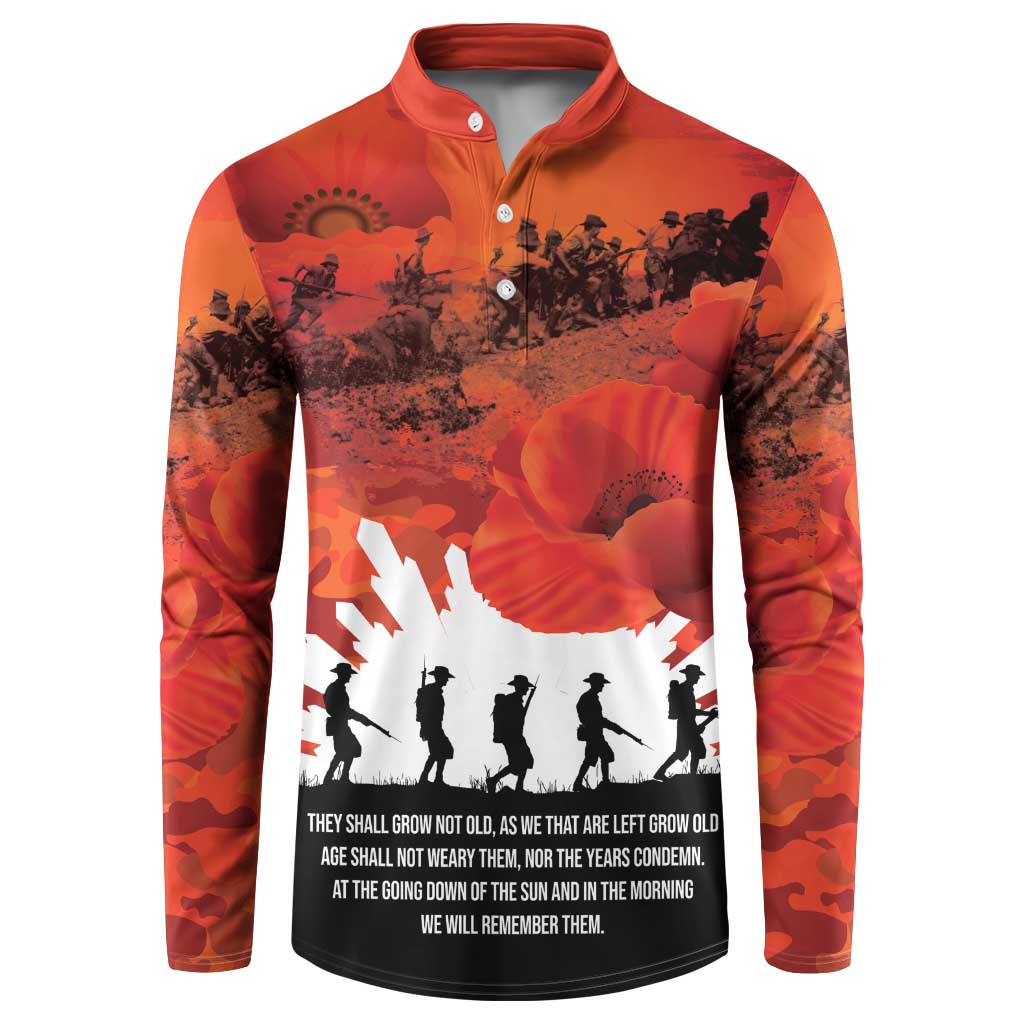 Anzac Day Gallipoli Personalised Button Sweatshirt Red Poppy Flowers