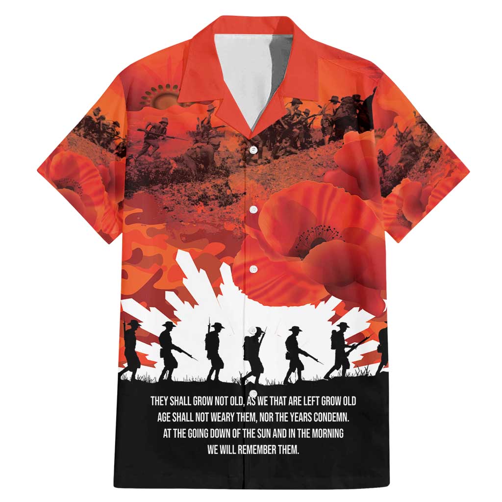 Anzac Day Gallipoli Personalised Family Matching Mermaid Dress and Hawaiian Shirt Red Poppy Flowers