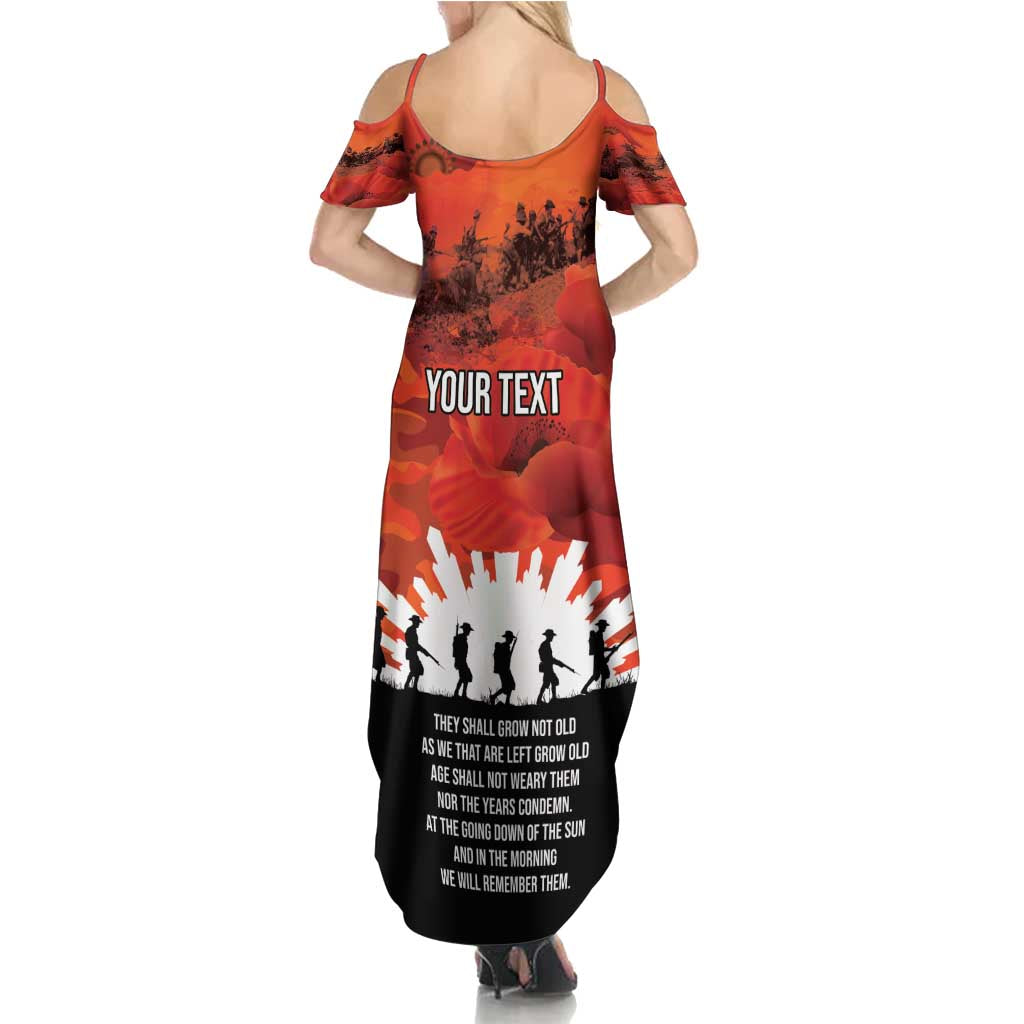 Anzac Day Gallipoli Personalised Family Matching Summer Maxi Dress and Hawaiian Shirt Red Poppy Flowers