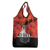 Anzac Day Gallipoli Personalised Grocery Bag Red Poppy Flowers