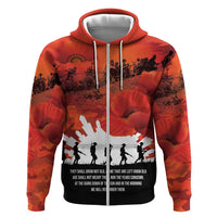 Anzac Day Gallipoli Personalised Hoodie Red Poppy Flowers