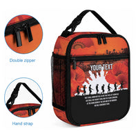 Anzac Day Gallipoli Personalised Lunch Bag Red Poppy Flowers LT9 - Polynesian Pride