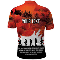 Anzac Day Gallipoli Personalised Polo Shirt Red Poppy Flowers LT9 - Polynesian Pride