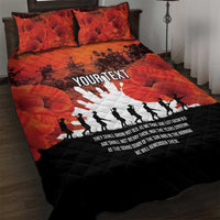 Anzac Day Gallipoli Personalised Quilt Bed Set Red Poppy Flowers