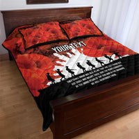 Anzac Day Gallipoli Personalised Quilt Bed Set Red Poppy Flowers