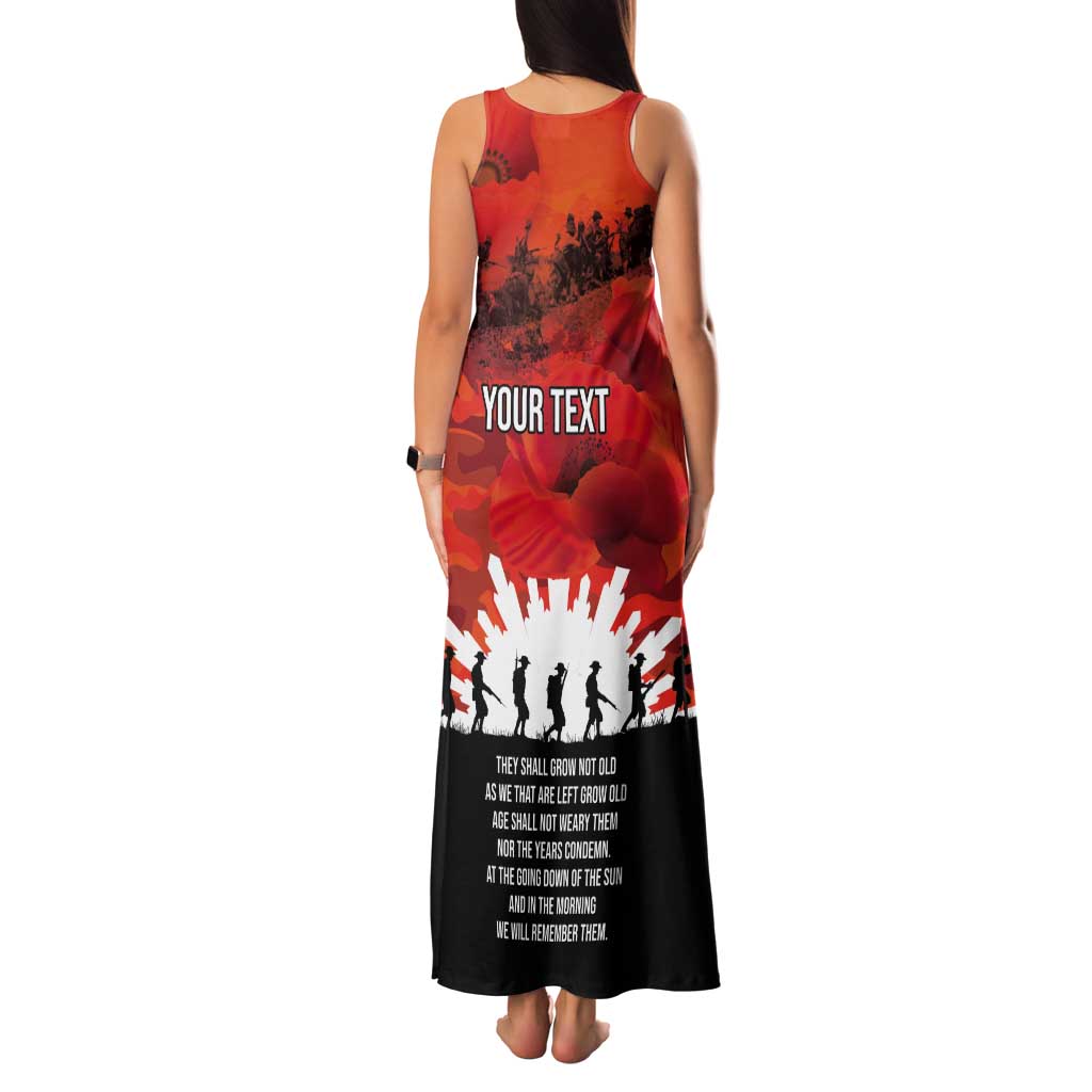 Anzac Day Gallipoli Personalised Tank Maxi Dress Red Poppy Flowers LT9 - Polynesian Pride
