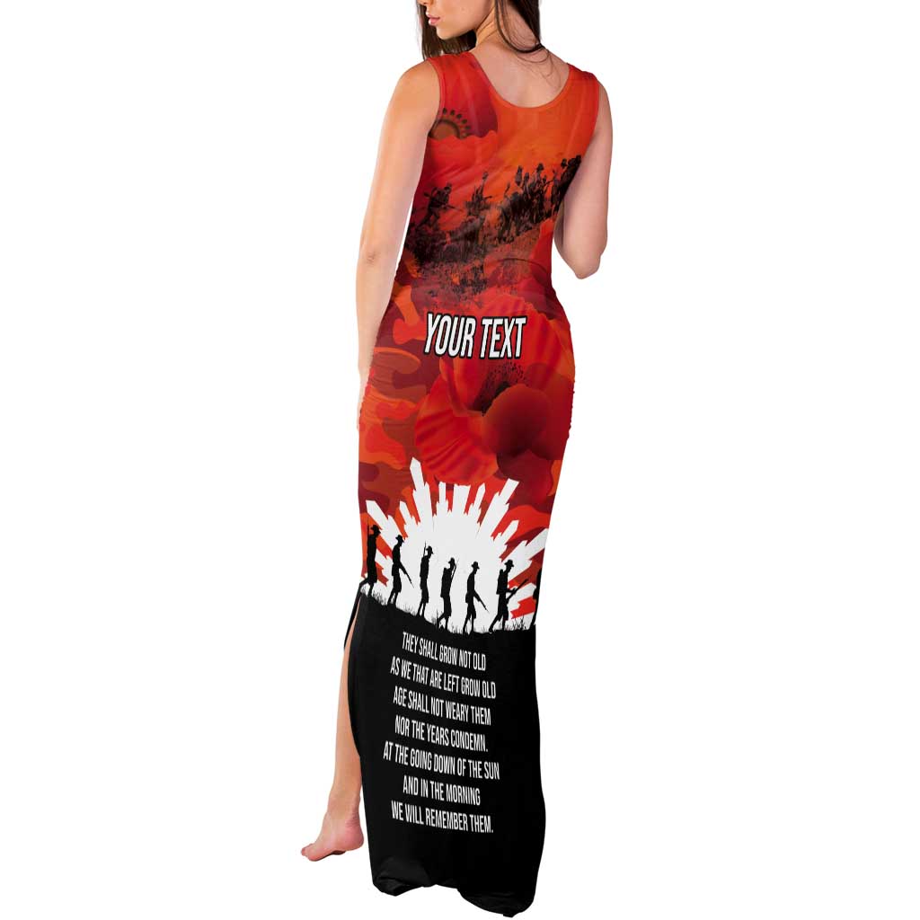 Anzac Day Gallipoli Personalised Tank Maxi Dress Red Poppy Flowers LT9 - Polynesian Pride