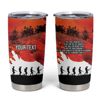 Anzac Day Gallipoli Personalised Tumbler Cup Red Poppy Flowers
