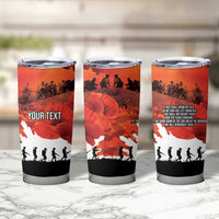 Anzac Day Gallipoli Personalised Tumbler Cup Red Poppy Flowers