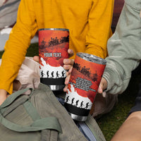 Anzac Day Gallipoli Personalised Tumbler Cup Red Poppy Flowers