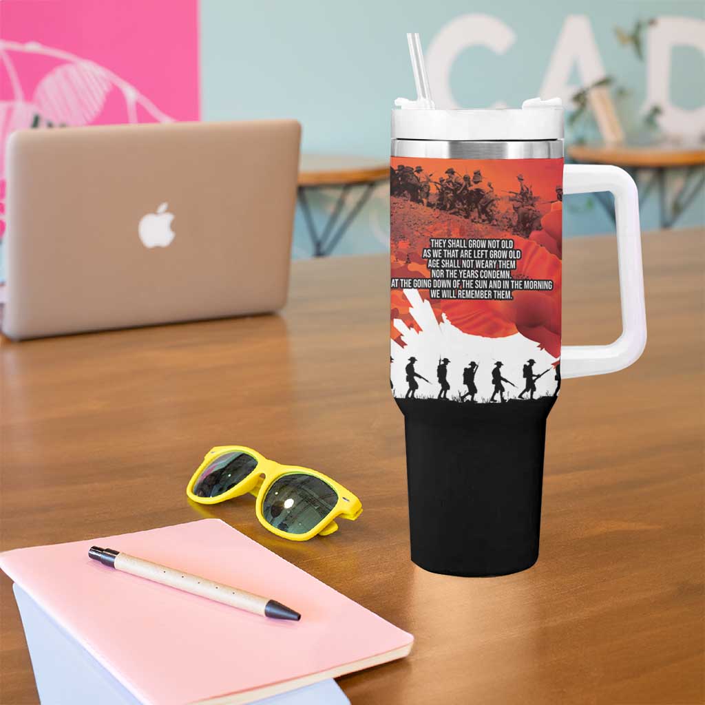 Anzac Day Gallipoli Personalised Tumbler With Handle Red Poppy Flowers
