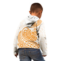 Polynesian Kid Hoodie Tribal Tattoo Gold Screen Color LT9 - Polynesian Pride