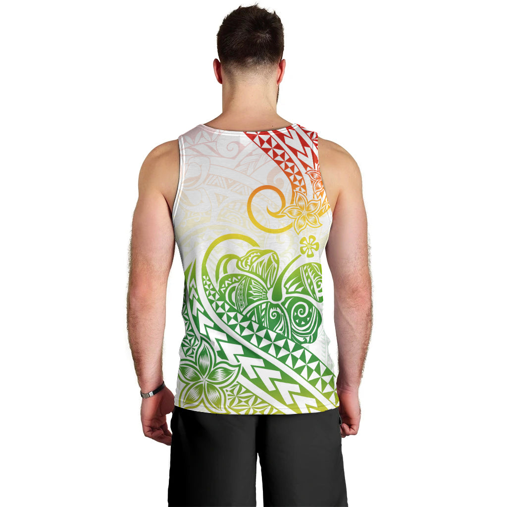 Polynesian Men Tank Top Tribal Tattoo Gradient 02 Screen Color LT9 - Polynesian Pride