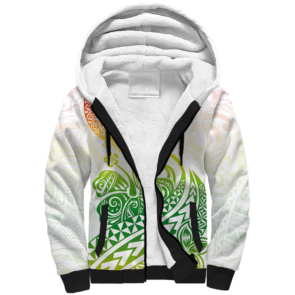 Polynesian Sherpa Hoodie Tribal Tattoo Gradient 02 Screen Color LT9 Unisex Gradient - Polynesian Pride