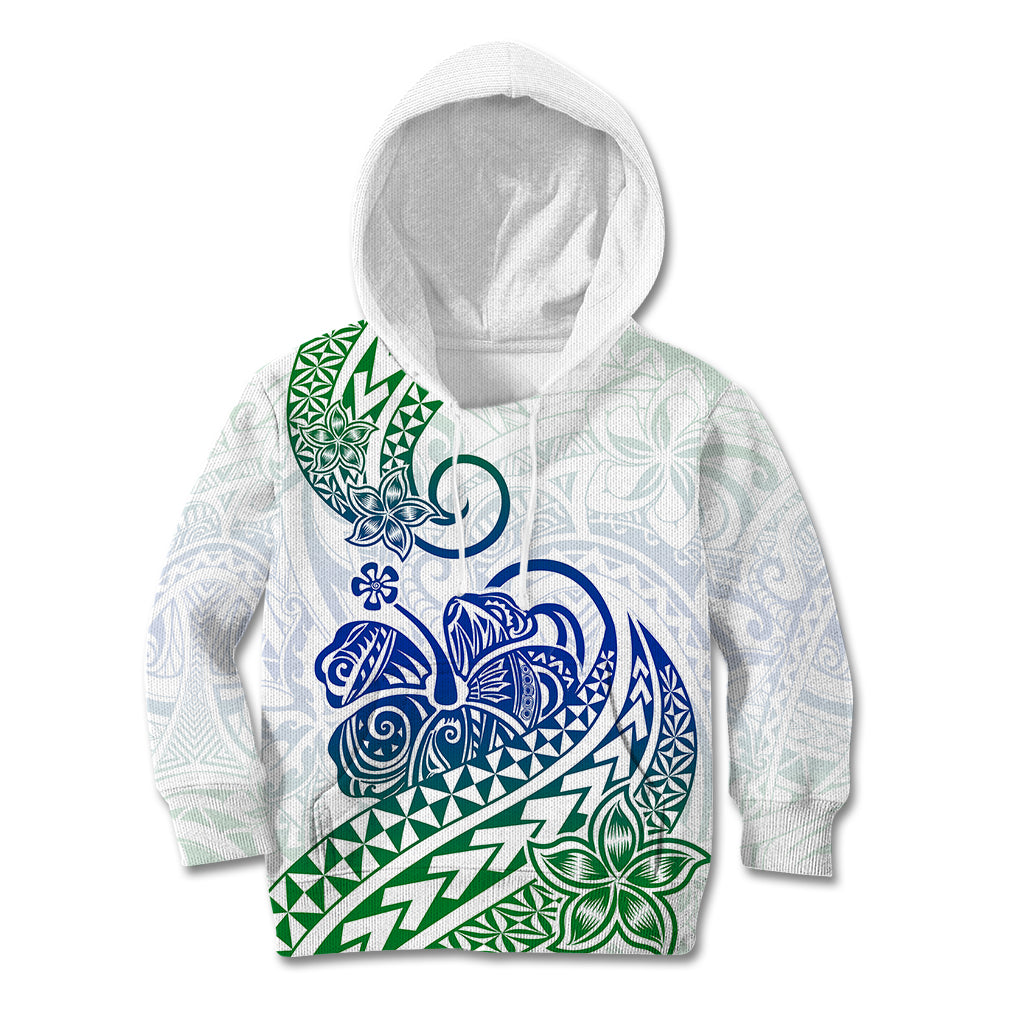 Polynesian Kid Hoodie Tribal Tattoo Gradient 03 Screen Color LT9 Hoodie Gradient - Polynesian Pride