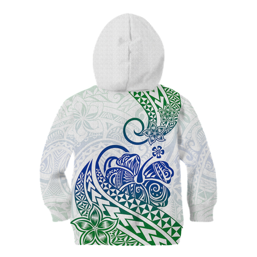 Polynesian Kid Hoodie Tribal Tattoo Gradient 03 Screen Color LT9 Zip Hoodie Gradient - Polynesian Pride