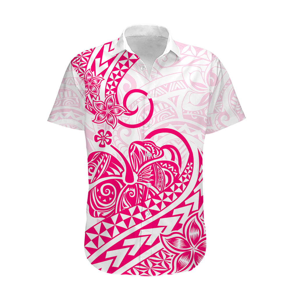 Polynesian Hawaiian Shirt Tribal Tattoo Pink Screen Color LT9 - Polynesian Pride