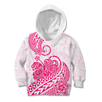 Polynesian Kid Hoodie Tribal Tattoo Pink Screen Color LT9 Hoodie Pink - Polynesian Pride