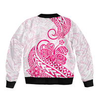 Polynesian Sleeve Zip Bomber Jacket Tribal Tattoo Pink Screen Color LT9 - Polynesian Pride