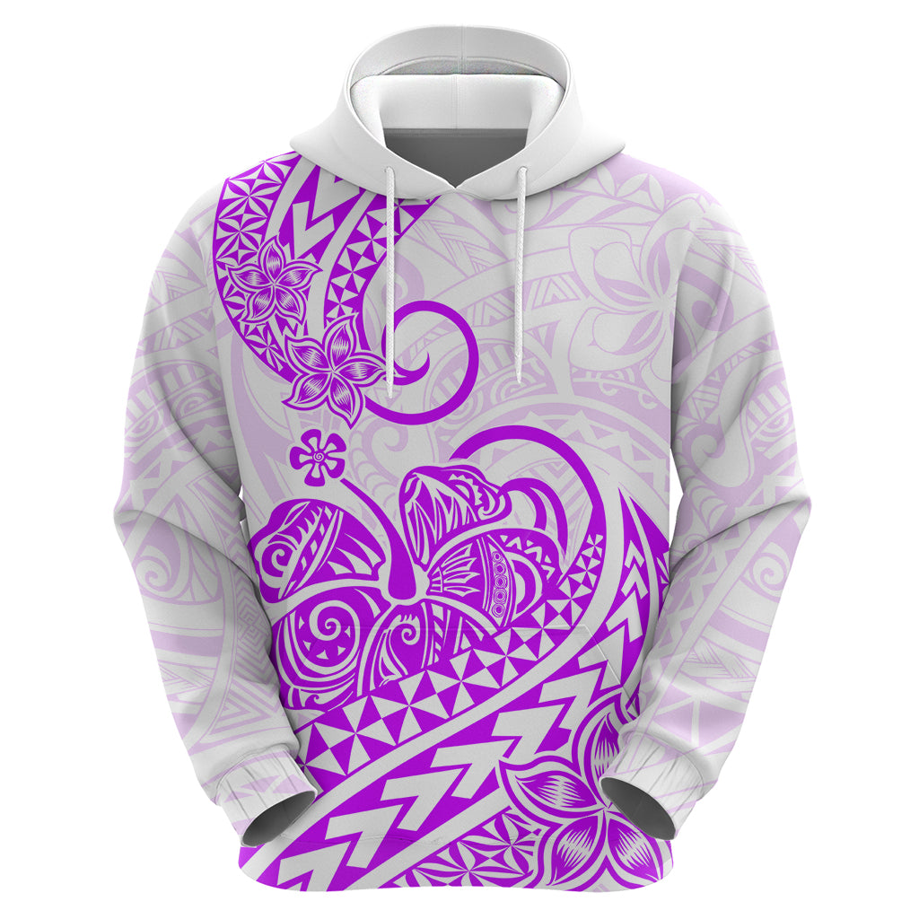 Polynesian Hoodie Tribal Tattoo Purple Screen Color LT9 - Polynesian Pride