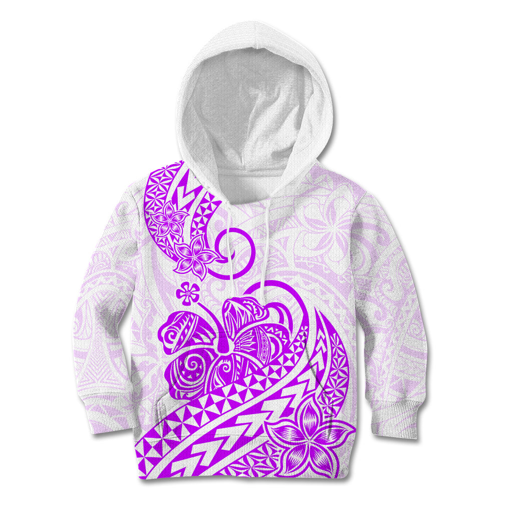 Polynesian Kid Hoodie Tribal Tattoo Purple Screen Color LT9 Hoodie Purple - Polynesian Pride