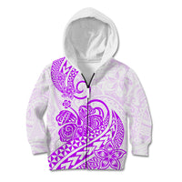 Polynesian Kid Hoodie Tribal Tattoo Purple Screen Color LT9 - Polynesian Pride
