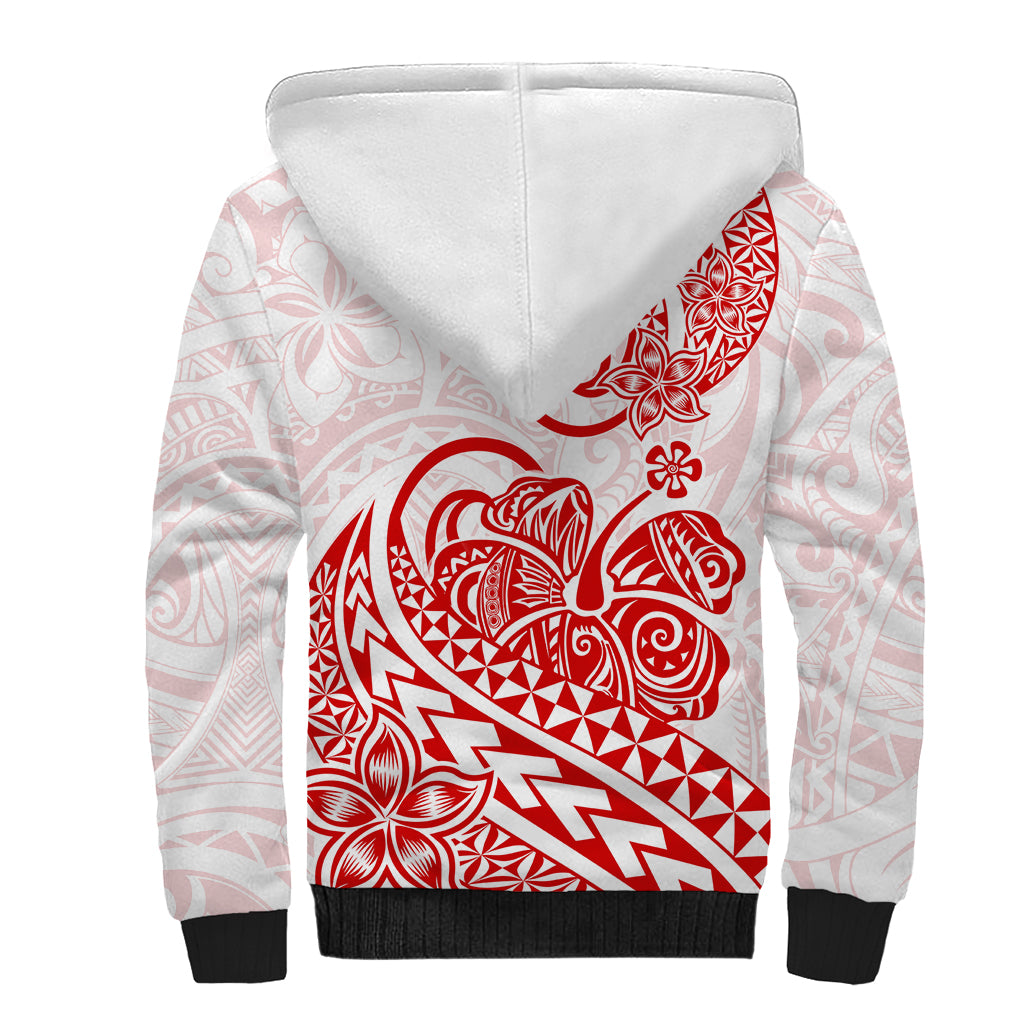 Polynesian Sherpa Hoodie Tribal Tattoo Red Screen Color LT9 - Polynesian Pride