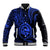 Polynesian Pride Guam Baseball Jacket With Polynesian Tribal Tattoo and Coat of Arms Blue Version LT9 Unisex Blue - Polynesian Pride