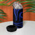 Polynesian Guam Coat of Arms 4 in 1 Can Cooler Tumbler Polynesian Tribal Tattoo Blue Version