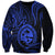 Polynesian Pride Guam Sweatshirt With Polynesian Tribal Tattoo and Coat of Arms Blue Version LT9 Unisex Blue - Polynesian Pride