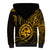Polynesian Pride Guam Sherpa Hoodie With Polynesian Tribal Tattoo and Coat of Arms Gold Version LT9 - Polynesian Pride