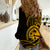 Polynesian Pride Guam Women Casual Shirt With Polynesian Tribal Tattoo and Coat of Arms Gold Version LT9 - Polynesian Pride