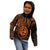 Polynesian Pride Guam Kid Hoodie With Polynesian Tribal Tattoo and Coat of Arms Orange Version LT9 - Polynesian Pride