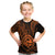 Polynesian Pride Guam Kid T Shirt With Polynesian Tribal Tattoo and Coat of Arms Orange Version LT9 Orange - Polynesian Pride