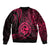 Polynesian Pride Guam Sleeve Zip Bomber Jacket With Polynesian Tribal Tattoo and Coat of Arms Pink Version LT9 - Polynesian Pride