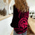 Polynesian Pride Guam Women Casual Shirt With Polynesian Tribal Tattoo and Coat of Arms Pink Version LT9 - Polynesian Pride