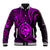 Polynesian Pride Guam Baseball Jacket With Polynesian Tribal Tattoo and Coat of Arms Purple Version LT9 Unisex Purple - Polynesian Pride