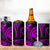 Polynesian Guam Coat of Arms 4 in 1 Can Cooler Tumbler Polynesian Tribal Tattoo Purple Version