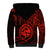 Polynesian Pride Guam Sherpa Hoodie With Polynesian Tribal Tattoo and Coat of Arms Red Version LT9 - Polynesian Pride